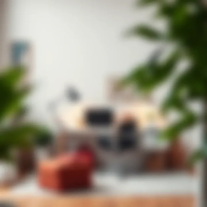 Minimalist office setup with a focus on functionality