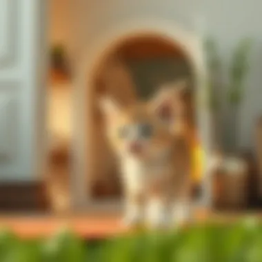 A playful kitten exploring its new home